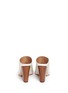 Back View - Click To Enlarge - SERGIO ROSSI - Wooden heel peep toe leather mules