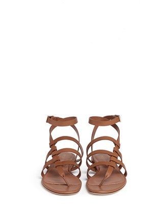 Front View - Click To Enlarge - SERGIO ROSSI - Strappy leather sandals
