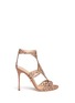 Main View - Click To Enlarge - SERGIO ROSSI - 'Tresor' crystal pavé cutout suede sandals