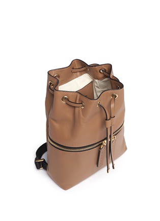 Detail View - Click To Enlarge - MARNI - 'Backpack' small leather drawstring bucket bag