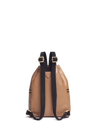 Back View - Click To Enlarge - MARNI - 'Backpack' small leather drawstring bucket bag