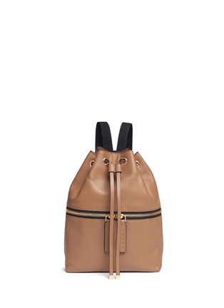 Main View - Click To Enlarge - MARNI - 'Backpack' small leather drawstring bucket bag