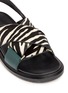 Detail View - Click To Enlarge - MARNI - 'Fussbett' zebra print calfhair leather sandals