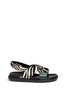 Main View - Click To Enlarge - MARNI - 'Fussbett' zebra print calfhair leather sandals