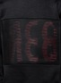 Detail View - Click To Enlarge - MC Q - Mesh front logo print sweatshirt
