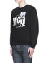 Front View - Click To Enlarge - MC Q - Photo patch logo print sweatshirt