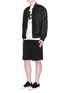 Figure View - Click To Enlarge - MC Q - 'MA-1' mesh and crinkled tech cotton bomber jacket