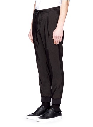 Front View - Click To Enlarge - MC Q - Rib cuff linen blend pants