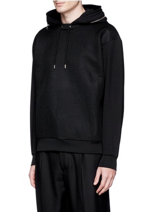 Front View - Click To Enlarge - MC Q - Oversized mesh front hoodie