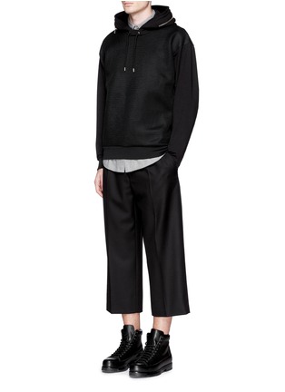 Figure View - Click To Enlarge - MC Q - Oversized mesh front hoodie