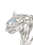 Detail View - Click To Enlarge - XIN LONDON - 'Shan Shi' diamond aquamarine 18k white gold lion head ring