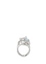 Main View - Click To Enlarge - XIN LONDON - 'Shan Shi' diamond aquamarine 18k white gold lion head ring
