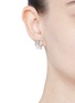 Figure View - Click To Enlarge - XIN LONDON - 'Shan Shi' diamond 18k white gold lion head earrings