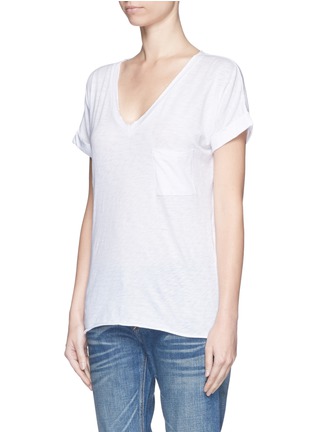 Front View - Click To Enlarge - RAG & BONE - Chest pocket V-neck cotton T-shirt