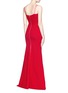 Back View - Click To Enlarge - VICTORIA BECKHAM - Asymmetric spaghetti strap crepe gown