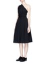 Front View - Click To Enlarge - PREEN BY THORNTON BREGAZZI - 'Athena' one shoulder pleat dress
