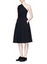 Figure View - Click To Enlarge - PREEN BY THORNTON BREGAZZI - 'Athena' one shoulder pleat dress