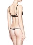 Back View - Click To Enlarge - L'AGENT - 'Layla' floral lace mesh trixie thong
