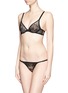 Figure View - Click To Enlarge - L'AGENT - 'Layla' floral lace mesh trixie thong