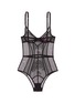 Main View - Click To Enlarge - L'AGENT - 'Layla' floral lace mesh bodysuit