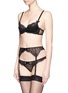 Figure View - Click To Enlarge - L'AGENT - 'Rosella' padded stretch lace balcony bra