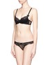 Figure View - Click To Enlarge - L'AGENT - 'Rosella' stretch lace tulle mini briefs