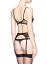Back View - Click To Enlarge - L'AGENT - 'Rosella' stretch lace suspenders