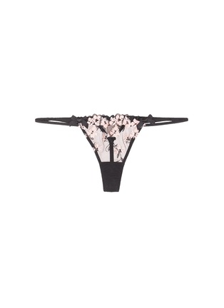 Main View - Click To Enlarge - L'AGENT - 'Kaity' floral embroidery tulle strappy thong