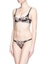 Figure View - Click To Enlarge - L'AGENT - 'Kaity' floral embroidery tulle strappy thong