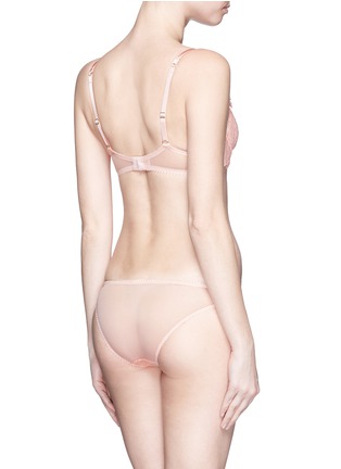 Back View - Click To Enlarge - L'AGENT - 'Grace' non-padded foil lace demi bra