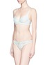 Figure View - Click To Enlarge - L'AGENT - 'Idalia' lace tulle non-padded demi bra