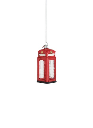 Main View - Click To Enlarge - KURT S ADLER - Noble Gems British phone booth Christmas ornament