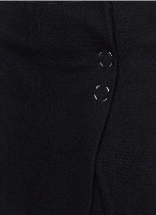 Detail View - Click To Enlarge - ACNE STUDIOS - 'Paynton' snap button wool cotton blend skirt