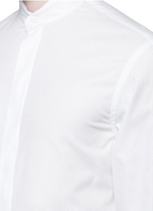 Detail View - Click To Enlarge - ARMANI COLLEZIONI - Mandarin collar cotton shirt