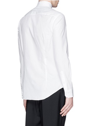 Back View - Click To Enlarge - ARMANI COLLEZIONI - Mandarin collar cotton shirt
