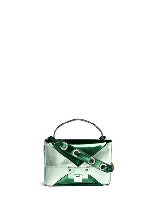 Main View - Click To Enlarge - JIMMY CHOO - 'Rebel' patchwork mirror leather crossbody bag