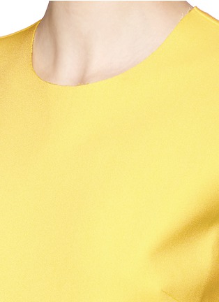 Detail View - Click To Enlarge - MSGM - Raw edge neoprene flare dress