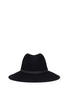 Main View - Click To Enlarge - SENSI STUDIO - Croc-effect leather tail wool felt fedora hat