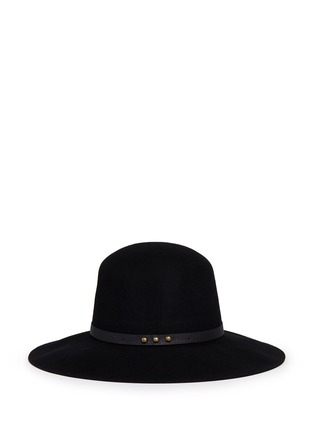 Main View - Click To Enlarge - SENSI STUDIO - 'Lauren' leather band wool felt hat