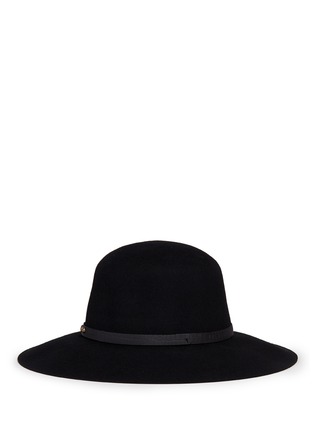 Figure View - Click To Enlarge - SENSI STUDIO - 'Lauren' leather band wool felt hat