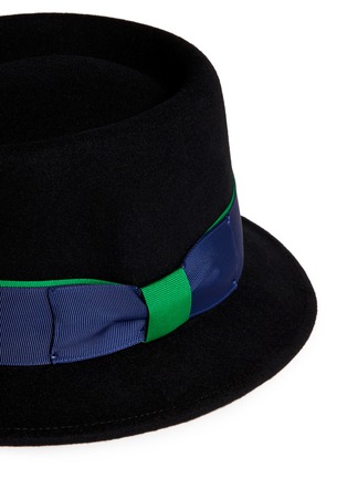 Detail View - Click To Enlarge - SENSI STUDIO - 'Rock & Roll' wool felt porkpie hat