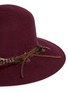 Detail View - Click To Enlarge - SENSI STUDIO - 'Lauren' leather feather band wool felt hat