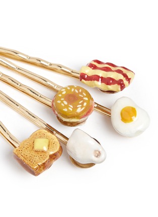 Detail View - Click To Enlarge - VENESSA ARIZAGA - 'Breakfast in Bed' bobby pin set