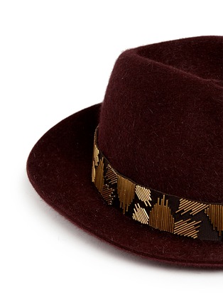 Detail View - Click To Enlarge - MY BOB - 'Tribeca' Ewig band hairy rabbit fur felt hat