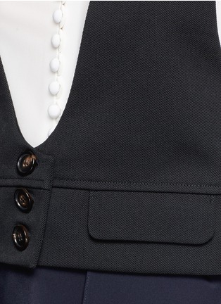 Detail View - Click To Enlarge - CHLOÉ - Virgin wool gabardine cropped waistcoat