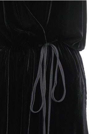 Detail View - Click To Enlarge - CHLOÉ - V-neck velvet wrap maxi dress