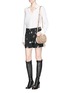 Figure View - Click To Enlarge - CHLOÉ - Flower jacquard crepe shorts