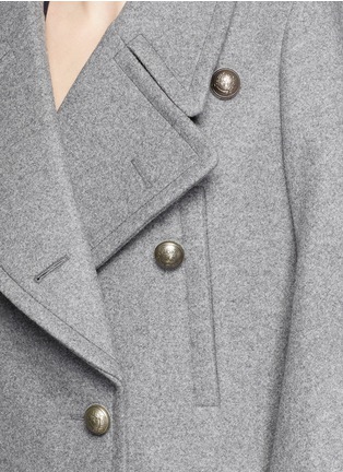 Detail View - Click To Enlarge - CHLOÉ - Oversize lapel felted wool cape coat