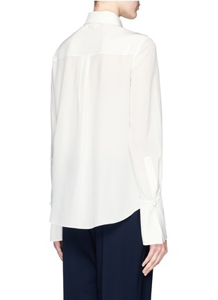 Back View - Click To Enlarge - CHLOÉ - Peter Pan collar silk blouse