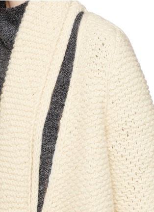 Detail View - Click To Enlarge - CHLOÉ - Tassel scarf wool-mohair purl knit coat